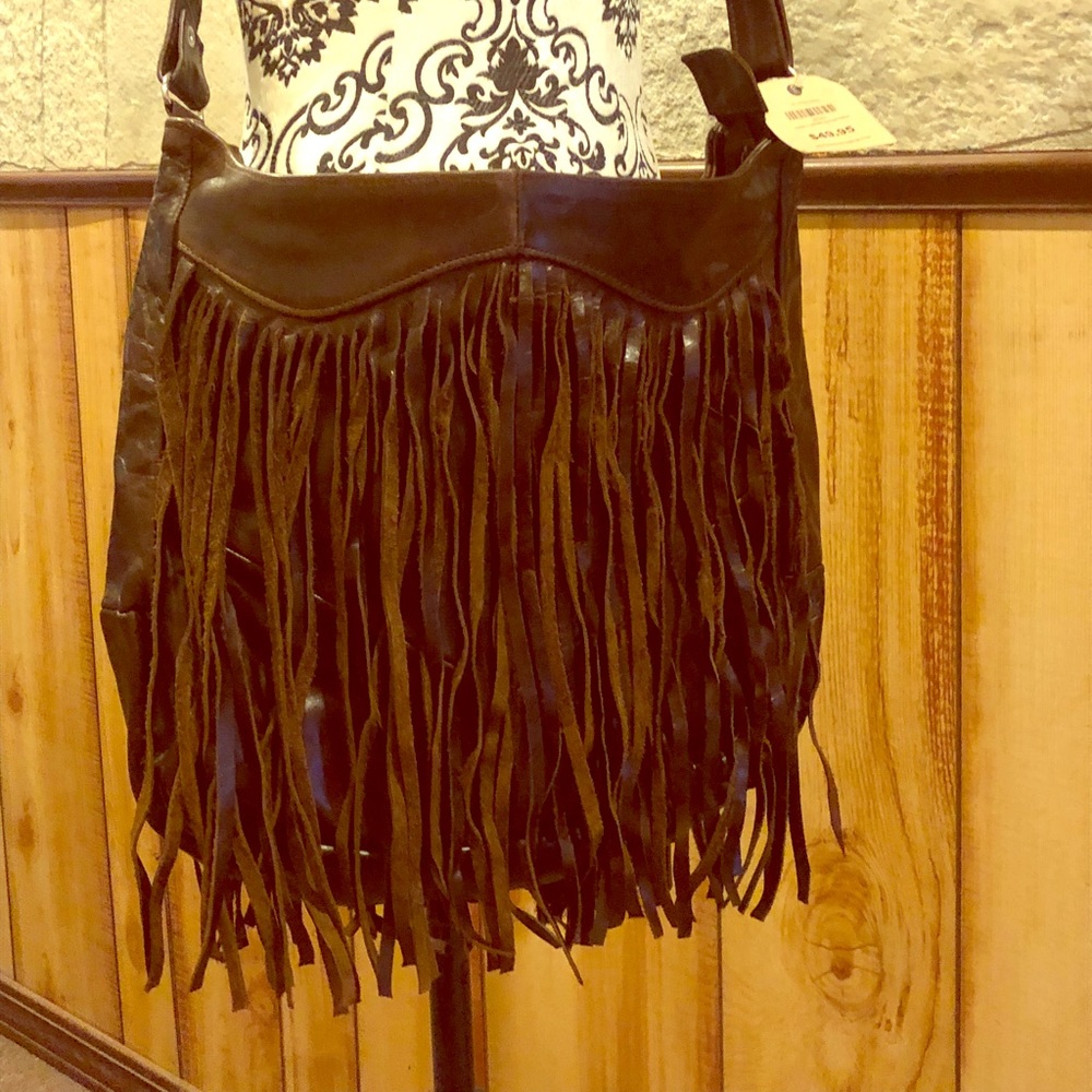 Genuine Leather Fringe Purse